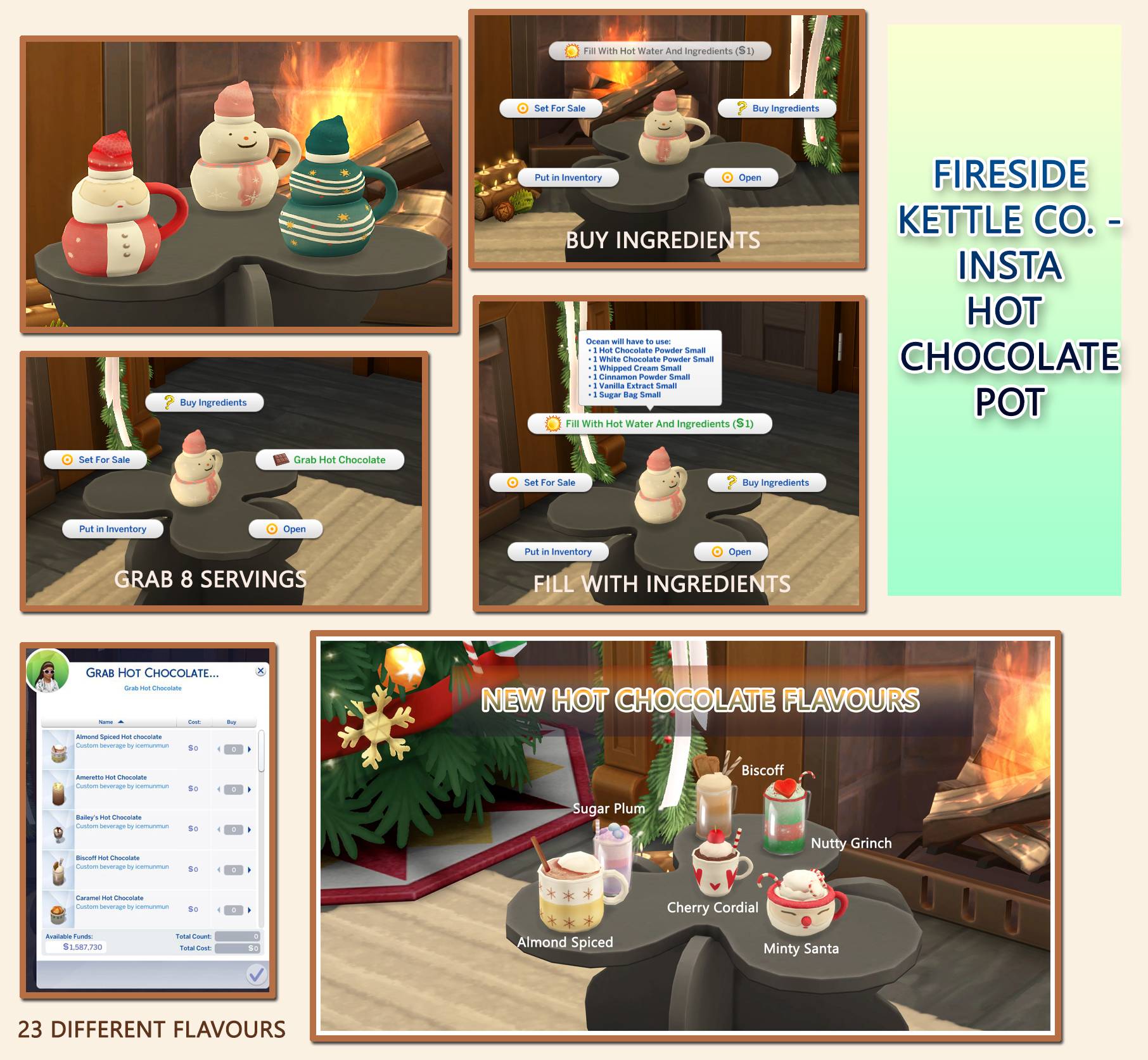 Chocolat chaud festif - Compagnie de bouilloires Fireside