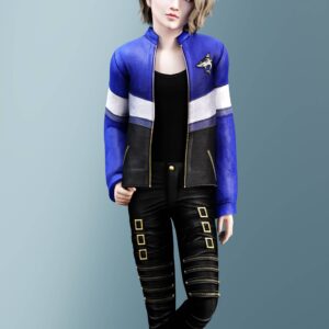 Enfant - Veste de scène inspirée de la K-pop avec emblème de requin