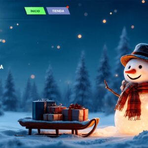 Fond d'écran du menu principal Bonhomme de neige de Noël 2