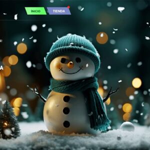 Fond d'écran du menu principal Bonhomme de neige de Noël 3