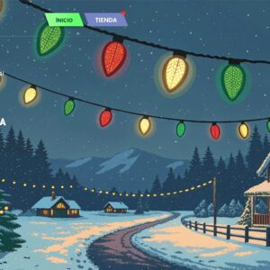 Menu Principal Arrière-plan Ville de Noël 2