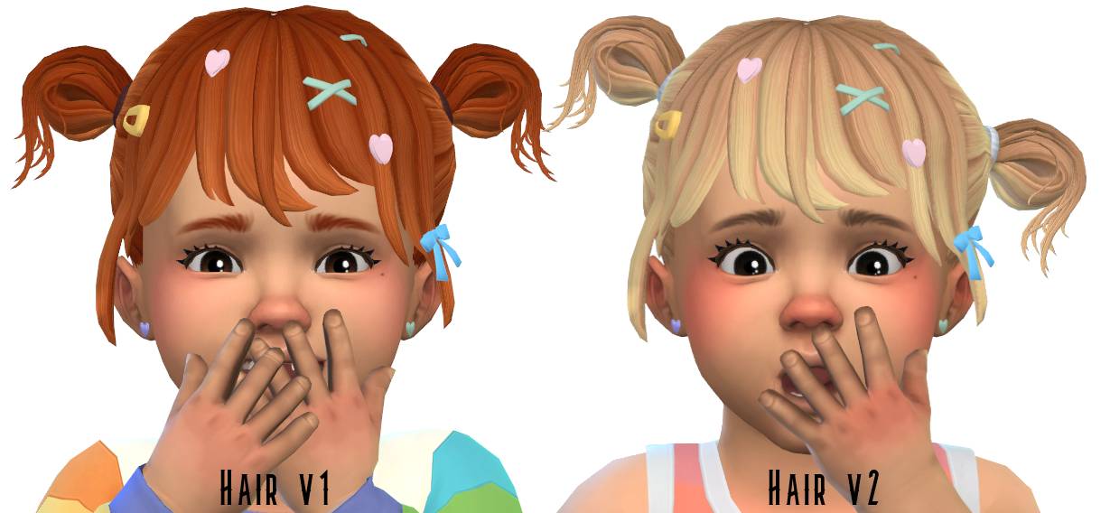 Extensions de cheveux colorées v2 + Acc + Surimpression de cravate
