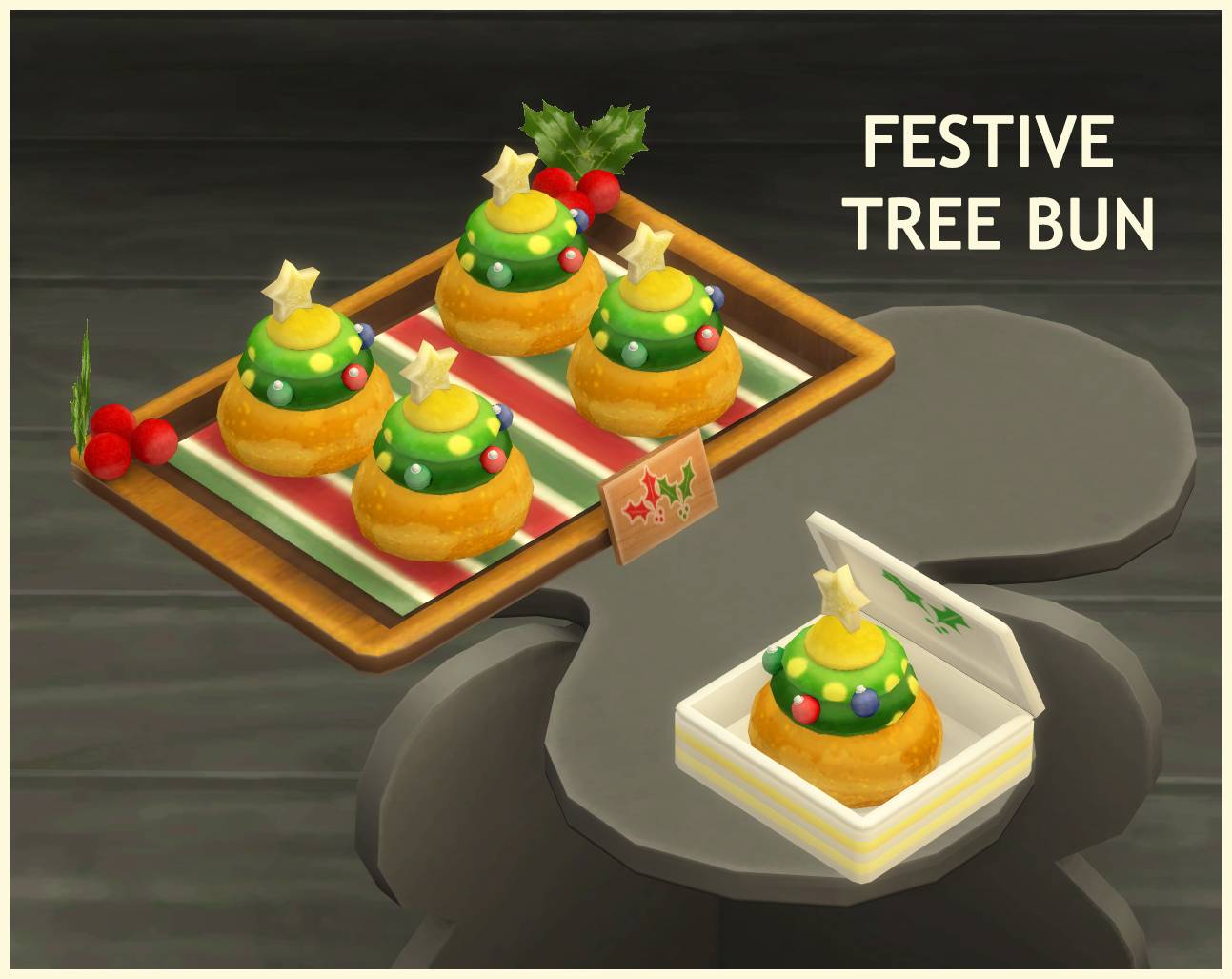 Panier de buns festifs