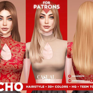 CasualSims - Coiffure ECHO - Gauche - Pas de frange