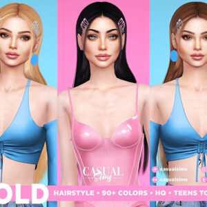 CasualSims - Coiffure blonde avec frange