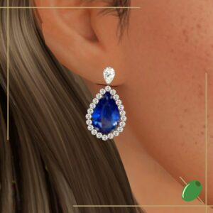 Boucles d'oreilles Eliza Saphir