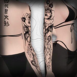 "Tatouage Rose Flétrie