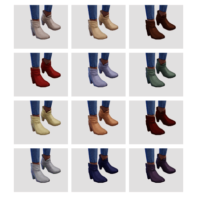 Bottes de cheville Recolorations [Jeu de base]