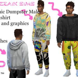 Hoodie graphique poubelle masculin