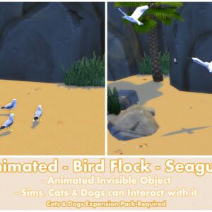 Émetteur d'essaim d'oiseaux animés - Mouettes ~ Oiseau ~ Animal ~ Mouette ~ Animal de compagnie