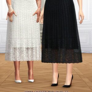Jenna Jupe midi en mousseline