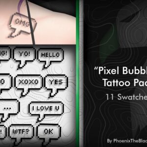 "Pack de tatouages Pixel Bubbles