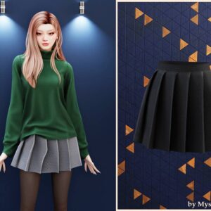 Jupe plissée mini classique