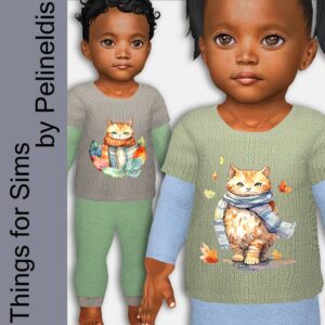 Bébés Automne Chats Pull en laine