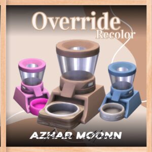 [AZHARMOONN] OVERRIDE Remplacement automatique de distributeur de nourriture pour animaux - Recolorisation – Extension Chiens & Chats