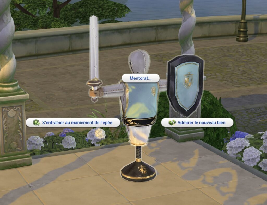 Le maniement de l'épée dans Les Sims 4 Héritage et Royauté