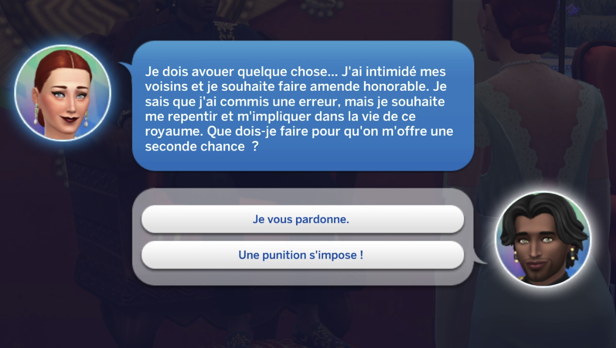 La carrière Noble des Sims 4 Héritage et Royauté