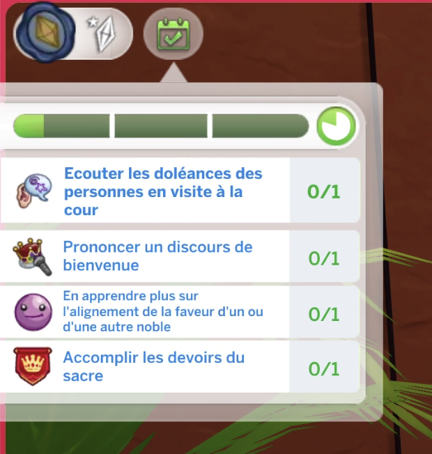 La carrière Noble des Sims 4 Héritage et Royauté