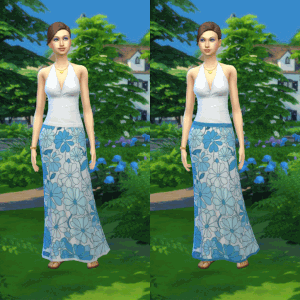 Jupe longue//Look vintage//Recolor jupe basegame