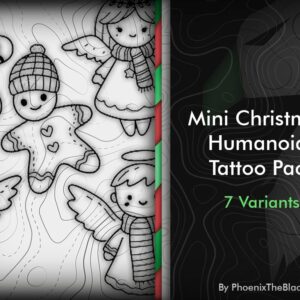 Mini Noël : Pack de tatouages Humanoïdes