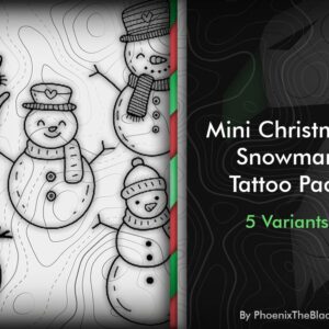 Mini Noël : Pack Tatouages Bonhomme de neige