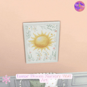 Décoration murale de la pépinière de la fleur lunaire - Jour 4 de ma série des 12 jours de Noël