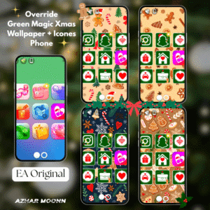 Remplacer le fond d'écran de Noël de Green Magic + icônes de téléphone