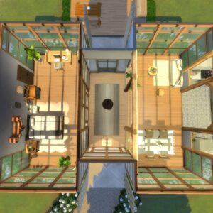 Maison moderne petite avec puits de lumière