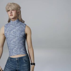 Trendy Sleeveless Turtleneck M