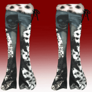 【SUSHI】Pantalons à motifs multicolores à effet de flammes S25