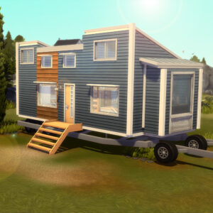 Maison bleue minuscule