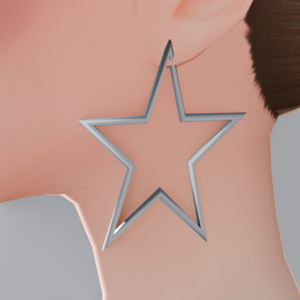 Star-Shaped Hoop Earrings