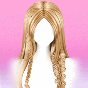 【SUSHI】S210 Cheveux mi-longs tressés et lâches en forme de torsades de pâte frite
