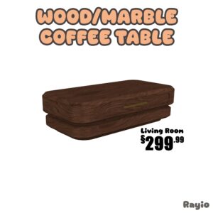 Table basse en bois/marbre