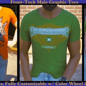 T-shirt graphique homme Front-Tuck