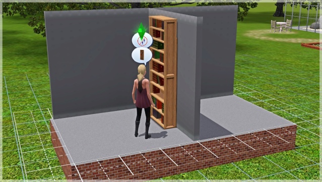 Cacher une porte derrière une bibliothèque dans Les Sims 3