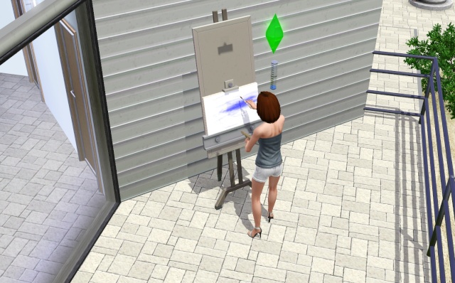 Mettre des objets créés par les Sims sur un terrain communautaire (peintures ...)