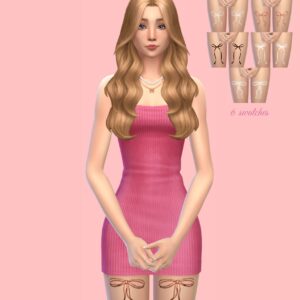 Thigh Bow Tattoos