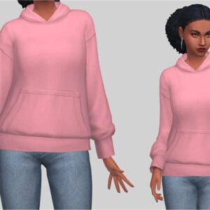 Hoodie rose clair, jeu vidéo Les Sims 4