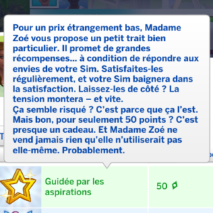 Sims 2 Aspiration Bar Reimagined de NoelleBellefleur en français