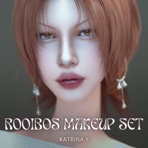 Ensemble maquillage Sims 4 rousse, style élégant par Katrina-Y