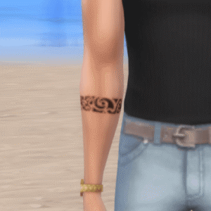 Bras avec tatouage et bracelet dans *Les Sims 4*