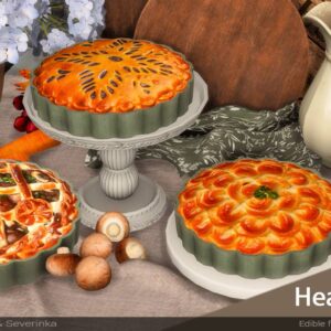 Tartes à la viande, au poisson et aux champignons