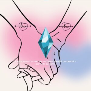 Mains tenant un diamant Ethereum, jeu Les Sims 4, amour et humour