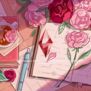 Planification et notes dans *Les Sims 4* avec éléments de jeu.