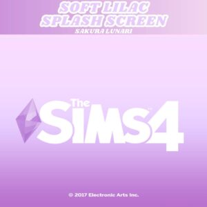 Écran de démarrage du jeu vidéo The Sims 4 par Sakura Lunari