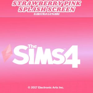 Écran de démarrage rose de The Sims 4 avec extension Sakura Lunari