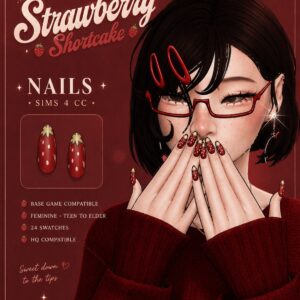 Strawberry Nails Set