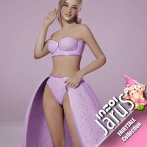 Ensemble Sims 4 collection contes de fées, robe pourpre à paillettes et soutien-gorge assorti