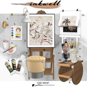 Ensemble coin art créatif pour *Les Sims 4* avec numéros et accessoires détaillés